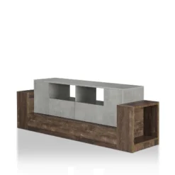 Lums TV Stand For TVs Up To 80" Cement/Reclaimed Oak - MiBasics 10 Lums TV Stand For TVs Up To 80" Cement/Reclaimed Oak - MiBasics -Baxton Studio Sale Shop GUEST 2d36535d 0eda 4a45 9e7b bbe5dbedf0be