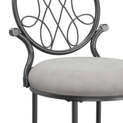 19" O'Malley Metal Vanity Stool - Hillsdale Furniture 6 19" O'Malley Metal Vanity Stool - Hillsdale Furniture - Image 6