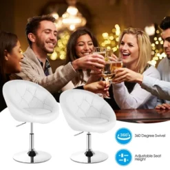 Costway 1PC Adjustable Modern Swivel Round Tufted Back Accent Chair PU Leather 15 Costway 1PC Adjustable Modern Swivel Round Tufted Back Accent Chair PU Leather -Baxton Studio Sale Shop GUEST 2d63fdc9 b9e0 4220 aae2 5c20037b7be5