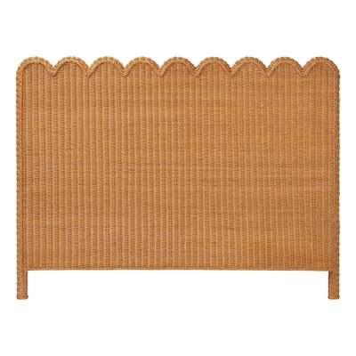 Bali & Pari Maritza Scalloped Rattan Pitrit Standalone Headboard 6 Bali & Pari Maritza Scalloped Rattan Pitrit Standalone Headboard - Image 6