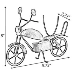 Vintiquewise Metal Figurine Motorcycle Shaped Vintage Wine Single Bottle Holder Stand Rack -Baxton Studio Sale Shop GUEST 2e15b848 0e19 46ed a447 eacd9b77a645
