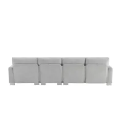5-Seat L-Shaped Chenille Oversized Sectional Sofa Set With 2 Free Pillows, 4W-ModernLuxe -Baxton Studio Sale Shop GUEST 2e3805b2 cc0c 40fd 9197 86a79887efca