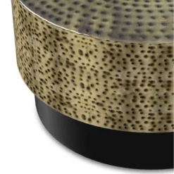 WyndenHall Hinton Metal Coffee Table Antique Gold/Black: Mid-Century Modern, Scratch-Resistant, 30" Diameter -Baxton Studio Sale Shop GUEST 2e51aa1d f144 4bcc bb57 1b3dc6bd6f22