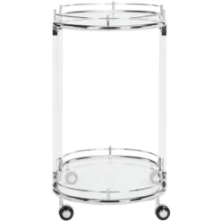 Lennon Acrylic Bar Trolley - Chrome - Safavieh 11 Lennon Acrylic Bar Trolley - Chrome - Safavieh -Baxton Studio Sale Shop GUEST 2e74ce09 66c8 4a9e a3fe 288a4916a173