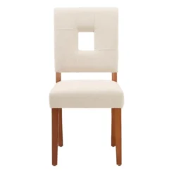 Set Of 2 Troy Upholstered Fabric Keyhole Dining Chairs - Inspire Q -Baxton Studio Sale Shop GUEST 2e955b5c 4376 44ee a537 5c46610711c3