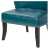 Hilton Concave Back Armless Chair - Peacock Blue