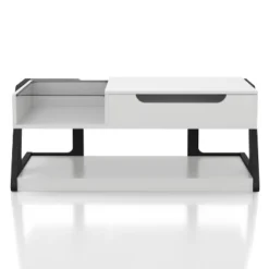 49" Castleridge Modern Lift Top Coffee Table White/Black - MiBasics: Adjustable Height, Tempered Glass, Storage Shelf 21 49" Castleridge Modern Lift Top Coffee Table White/Black - MiBasics: Adjustable Height, Tempered Glass, Storage Shelf -Baxton Studio Sale Shop GUEST 2f2dded2 40ca 4d59 8775 c0f714f1a874