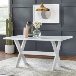 Sumner Dining Table White - Buylateral -Baxton Studio Sale Shop GUEST 2f362df0 9850 4dc1 a8ac 9133fd326f24