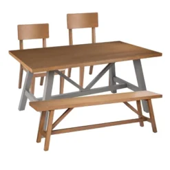 Trelltre Rectangular Dining Table Natural/Gray - Aiden Lane -Baxton Studio Sale Shop GUEST 2fca957e 4613 4907 9ba5 ec37208bf43e