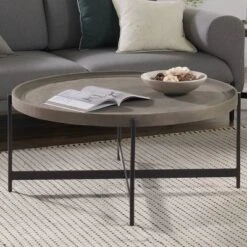 Alaterre Furniture 42" Brookline Round Coffee Table With X-Frame Metal Base 16 Alaterre Furniture 42" Brookline Round Coffee Table With X-Frame Metal Base -Baxton Studio Sale Shop GUEST 2ff02bde 00cd 41c2 a708 a940937b1544