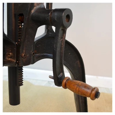 Reed Adjustable Crank Dining Table Chestnut/Black - Carolina Chair & Table 2 Reed Adjustable Crank Dining Table Chestnut/Black - Carolina Chair & Table - Image 2