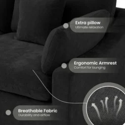 Wjshome Cloud Couch Modular Sectional Sofa, 156" U Shaped Couch,Oversize Convertible Wide Seater With 2 Ottomans,Covers Washable&Replaceable 22 Wjshome Cloud Couch Modular Sectional Sofa, 156" U Shaped Couch,Oversize Convertible Wide Seater With 2 Ottomans,Covers Washable&Replaceable -Baxton Studio Sale Shop GUEST 300f3b6f 7f9b 4ea9 ae6e 446b0189d421