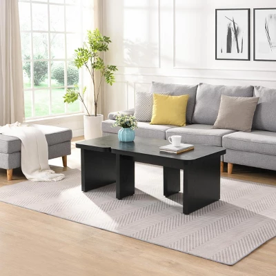 Nesting L Shape Coffee Table Set,Modular 2-Piece Detachable Tables For Living Room Garden,47.4'' & 35.4''-Baofuwish 7 Nesting L Shape Coffee Table Set,Modular 2-Piece Detachable Tables For Living Room Garden,47.4'' & 35.4''-Baofuwish - Image 7