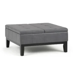 Lancaster Square Coffee Table Storage Ottoman - WyndenHall -Baxton Studio Sale Shop GUEST 310597bd c92e 4a3e 8c76 aef30bc1d3df
