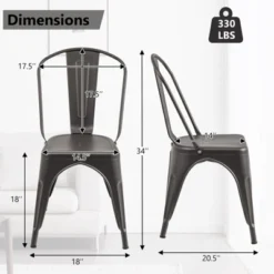 Tangkula Tolix Style Metal Dining Chairs Set Of 4 W/ Removable Backrest For Dining Room 16 Tangkula Tolix Style Metal Dining Chairs Set Of 4 W/ Removable Backrest For Dining Room -Baxton Studio Sale Shop GUEST 31249f1d ca3c 4588 8135 1a7f9ee48a37