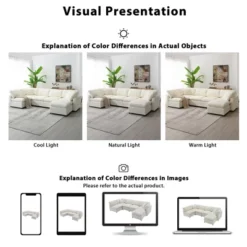 130"W Modular Sectional Sofa Couch Set, 6 Seat Convertible Sleeper Sofa Bed For Living Room -ModernLuxe -Baxton Studio Sale Shop GUEST 3138aa0a 8d55 47de a15c 0bb7ee8bd0ab