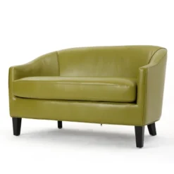 Justine Faux Leather Loveseat - Christopher Knight Home -Baxton Studio Sale Shop GUEST 31512e89 0d7f 491e b32e aa94571ed9a7