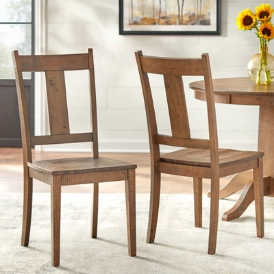 Set Of 2 Athens Dining Chairs Walnut - Lifestorey 1 Set Of 2 Athens Dining Chairs Walnut - Lifestorey