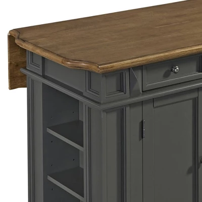 Americana Kitchen Island With Drop Leaf Top Gray - Homestyles 6 Americana Kitchen Island With Drop Leaf Top Gray - Homestyles - Image 6