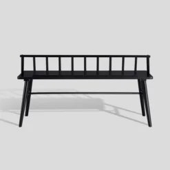 Transitional Low-Back Spindle Entryway Bench - Saracina Home -Baxton Studio Sale Shop GUEST 31e7dde0 f03e 49ae 80f8 c90ccd18516e