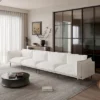 WJShome Sectional Couches For Living Room, Velvet 147" Modern 4 Seater Sofa, 8" High Metal Legs