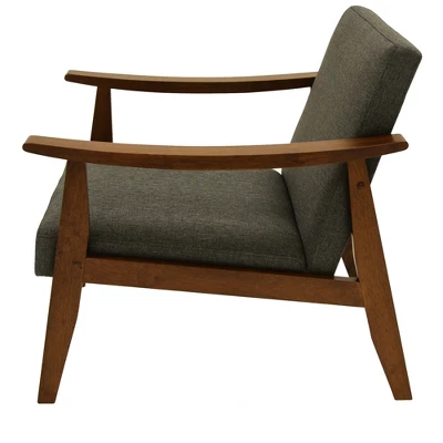 Zenvida Mid Century Modern Accent Armchair Solid Hardwood Upholstered 6 Zenvida Mid Century Modern Accent Armchair Solid Hardwood Upholstered - Image 6