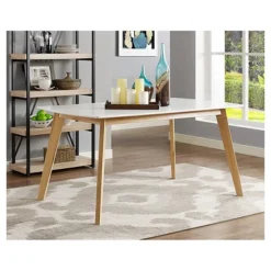 59" Retro Modern Wood Kitchen Dining Table - Saracina Home 7 59" Retro Modern Wood Kitchen Dining Table - Saracina Home -Baxton Studio Sale Shop GUEST 32bbdfd8 eff2 4932 866b 266095fe6cee