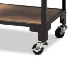 4 Tier Victor Wood And Metal Mobile Wine Cart Walnut/Black - Baxton Studio -Baxton Studio Sale Shop GUEST 32d50ee1 171b 4d51 a0d8 44f618fea368