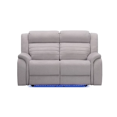 George Power Reclining Heat And Massage Loveseat Gray - Abbyson Living 3 George Power Reclining Heat And Massage Loveseat Gray - Abbyson Living - Image 3