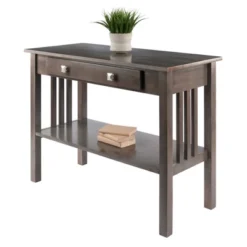 Stafford Console Hall Table Oyster Gray - Winsome -Baxton Studio Sale Shop GUEST 33379607 b9c6 49c1 89ee 1f8bb789e652