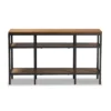 Caribou Rustic Industrial Style Oak Wood And Metal Finished Console Table Black - Baxton Studio