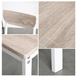 HOMCOM Modern 5-Piece Dining Table Set For 4 With Foldable Drop Leaf, 4 Chairs, And Metal Frame For Small Spaces, White 9 HOMCOM Modern 5-Piece Dining Table Set For 4 With Foldable Drop Leaf, 4 Chairs, And Metal Frame For Small Spaces, White -Baxton Studio Sale Shop GUEST 3395cb73 d008 4d40 a9da f0bfa9d975c8