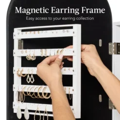 Best Choice Products Door/Wall Mounted Arch Mirror Jewelry Armoire, W/ Metal Frame, Lockable Door -Baxton Studio Sale Shop GUEST 33e2784a 3b00 41a3 b7c3 7d3d7c318b2b