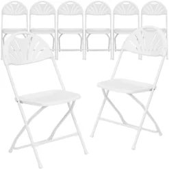 Flash Furniture 8 Pack HERCULES Series 650 Lb. Capacity Plastic Fan Back Folding Chair -Baxton Studio Sale Shop GUEST 33fd154b 800d 48ec 9746 8760f2feecbd