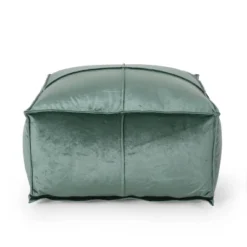 Nakisha Modern Glam Velvet Square Bean Bag Ottoman - Christopher Knight Home -Baxton Studio Sale Shop GUEST 3412d6f8 334b 410c b556 a729cfdb8409