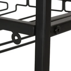 Boster Boho Industrial 21 Bottle Floor Wine Rack With Storage Natural/Black - Christopher Knight Home -Baxton Studio Sale Shop GUEST 3436c030 485e 42e6 809c eff944e4eb88