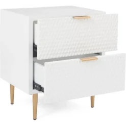 Jolie 2 Drawer Side Table White - Adore Decor 14 Jolie 2 Drawer Side Table White - Adore Decor -Baxton Studio Sale Shop GUEST 3439e535 a4cb 47b1 ab6e 33b3c9b41969