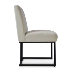 Modern Dining Chairs Set Of 2, Dining Room Chair With Black Metal Sled Base Upholstered Fabric Kitchen Chair-Maison Boucle -Baxton Studio Sale Shop GUEST 346a84fc 9b1c 42c9 beed 7e4a5ab2b7db