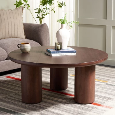 Mork 3 Leg Round Coffee Table - Safavieh 1 Mork 3 Leg Round Coffee Table - Safavieh