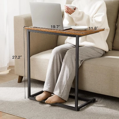 Pipishell C Shaped End Table 27 Inches High, Side Table For Couch Slide Under, C Table Sofa Side End Table For Living Room 4 Pipishell C Shaped End Table 27 Inches High, Side Table For Couch Slide Under, C Table Sofa Side End Table For Living Room - Image 4