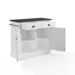 Shoreline Kitchen Island White/Dark Brown - Crosley -Baxton Studio Sale Shop GUEST 3508586a 9d44 4bb1 bc40 c49a4f206b5a