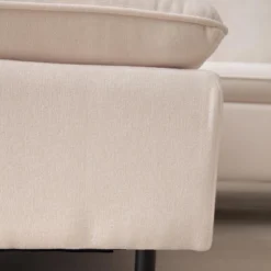 128.3"/100" Linen Upholstered Sectional Sofa With Lounge Chair, Modular Sofa With Pillows, Beige 4A - ModernLuxe -Baxton Studio Sale Shop GUEST 353b88cf d2d2 4cc1 bbad 23eddabd3ae5