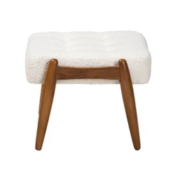 Baxton Studio Jeanine Japandi Cream Boucle Fabric And Walnut Brown Finished Rubberwood Ottoman Footstool -Baxton Studio Sale Shop GUEST 35455fc6 3e8e 4e6b 95c7 3814dceb4511