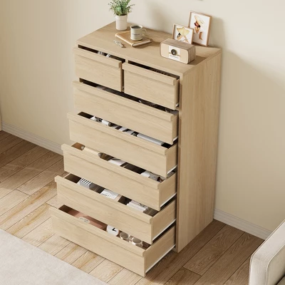 Whizmax Tall 7 Drawer Dresser, Modern 7 Chest Of Drawers With Storage Freestanding, Wooden Dresser Organizer For Bedroom, Living Room, Natural Oak 1 Whizmax Tall 7 Drawer Dresser, Modern 7 Chest Of Drawers With Storage Freestanding, Wooden Dresser Organizer For Bedroom, Living Room, Natural Oak