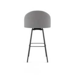 Nelly Swivel Barstool Light Gray/Black - Amisco 9 Nelly Swivel Barstool Light Gray/Black - Amisco -Baxton Studio Sale Shop GUEST 36872cff 5012 4154 95d9 e290abb89d23