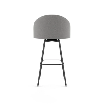 Nelly Swivel Barstool Light Gray/Black - Amisco 3 Nelly Swivel Barstool Light Gray/Black - Amisco - Image 3