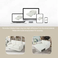 GDFStudio Dirak Modern Multi-Functional 71.65'' Chenille Upholstery Convertible Queen Size Sofa Bed -Baxton Studio Sale Shop GUEST 368b6996 cbc1 46c9 a4f4 686db9bafcfc