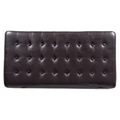 Deluxe Tufted Storage Bench Espresso - HomePop: Faux Leather, Bedroom & Living Room Use, Hinged Lid -Baxton Studio Sale Shop GUEST 368d37dc 5b65 4d96 af62 e2d9f9695f0a