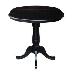 36" Round Top Pedestal Counter Height 12" Drop Leaf Dining Table Black - International Concepts 9 36" Round Top Pedestal Counter Height 12" Drop Leaf Dining Table Black - International Concepts -Baxton Studio Sale Shop GUEST 373be77f 0622 4adc 98c4 7156634d28e5