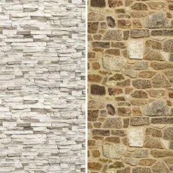 6" Double Sided Stone Wall Canvas Room Divider Gray - Oriental Furniture -Baxton Studio Sale Shop GUEST 37b05689 621b 4782 b124 030338ceebb4